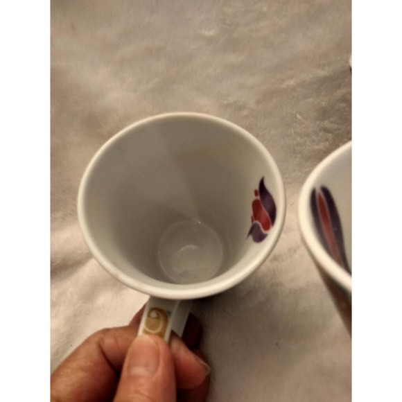 Rare Vintage Russian Art Deco Teacup Coffee Mug Set 4 Signed - Picture 4 of 9